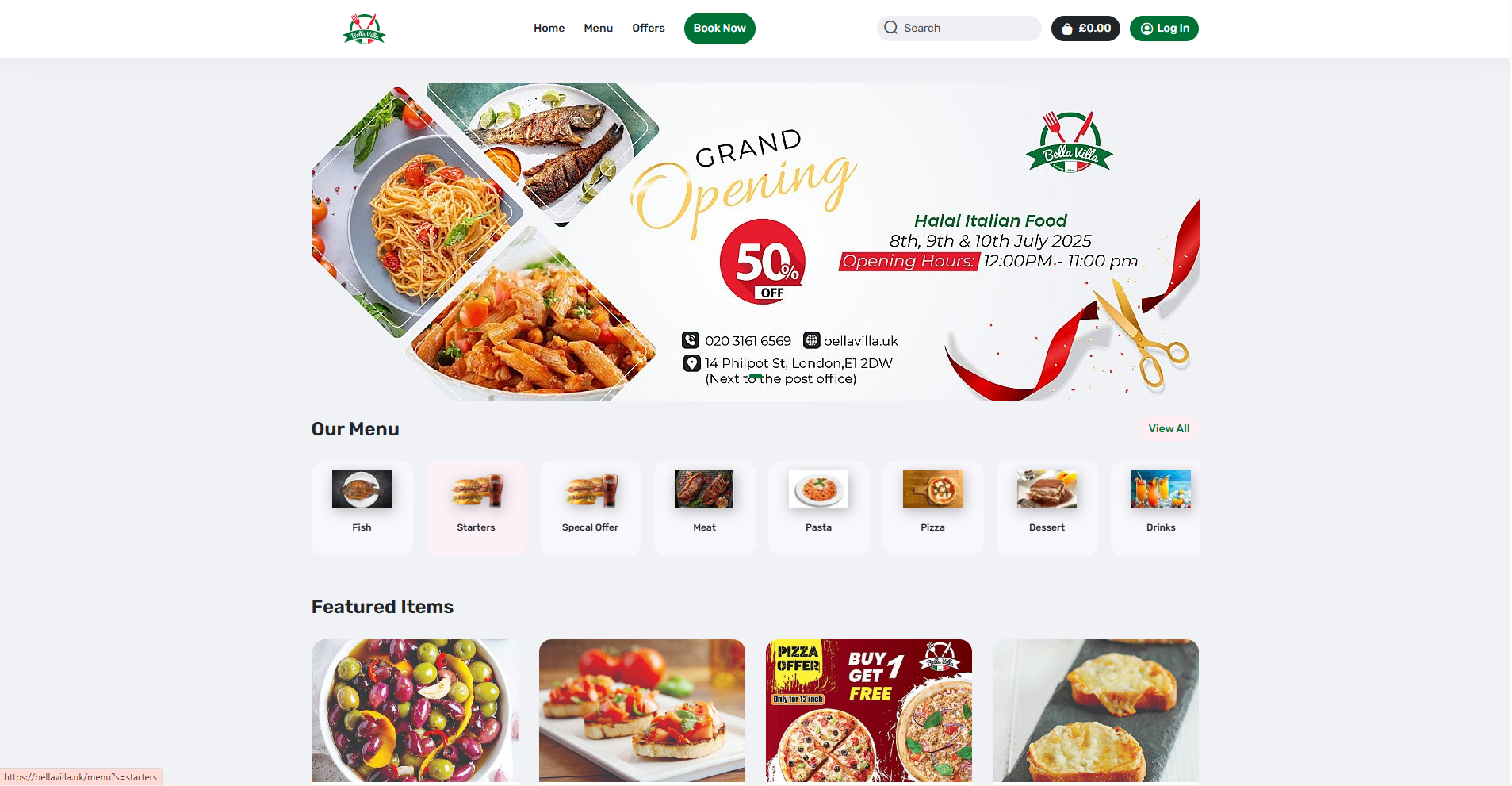 Bellavilla Food Delivery App